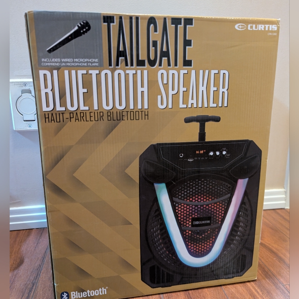 Curtis Bluetooth LED Tailgate Speaker Karaoke Box